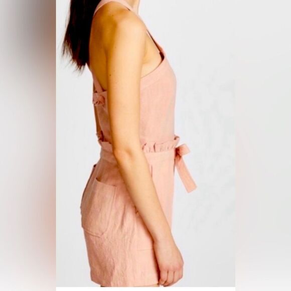 SAYLOR Pinky-Nude color Sleeveless Romper! 100% linen; Size Small. Soooo Cute!!! - Picture 4 of 12